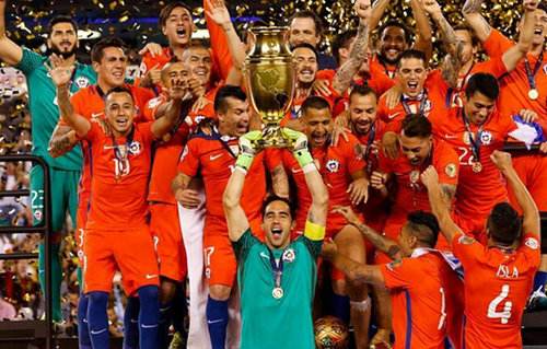智利足球队，智利足球队世界排名！